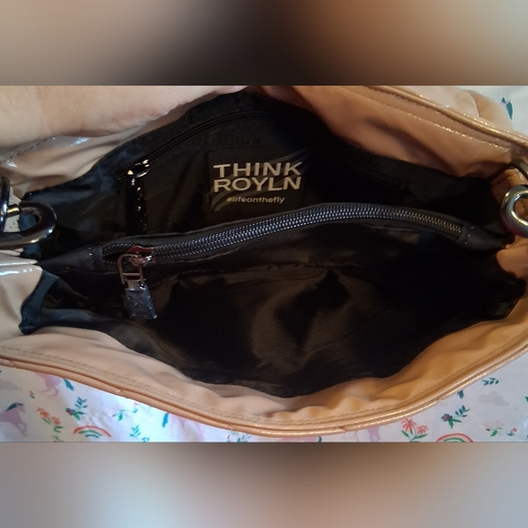 NWOT Think Royln Bar Bar Cream Vegan Patent Neutral Casual Boho Purse Bag - Picture 4 of 13